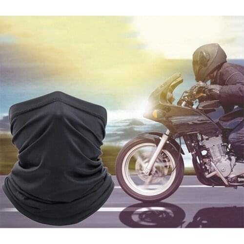 Unisex Ice Silk Sunscreen Balaclava Headwear Seamless Bandana Neck Gaiter Tube Motorcycle Dustproof Face Cover Scarf