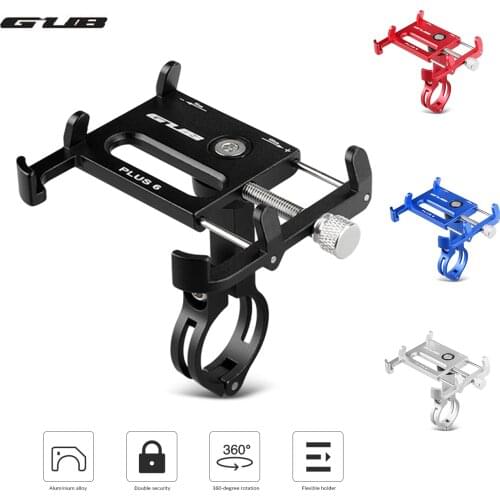 GUB Aluminum Bike Phone Holder Adjustable Bicycle Holder For 3.5 to 7 Inch Phone 360° Rotatable Scooter Motorcycle Mount Support