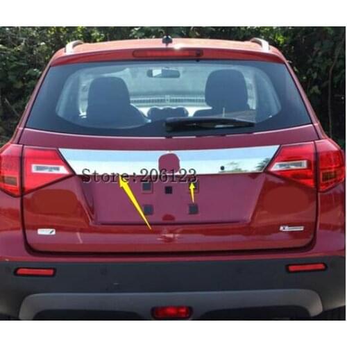 For Suzuki Vitara 2015 2016 2017 2018 Stainless Steel Rear Trunk Tailgate Door Tail Bottom Lid Streamer Cover Trim