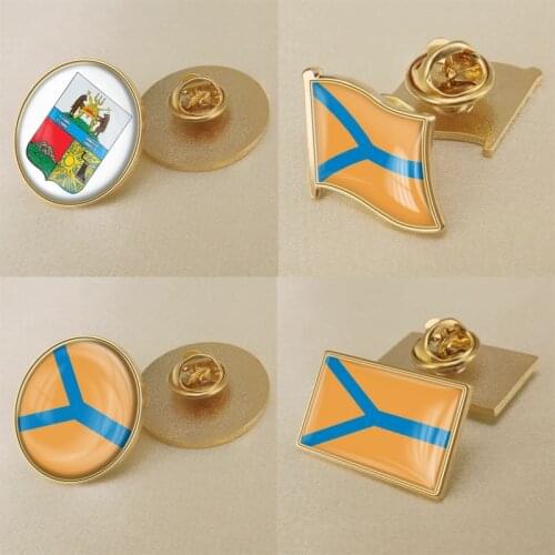 Coat of arms of Cherepovets (Vologda oblast) Flag Lapel Pins/Broochs/Badges