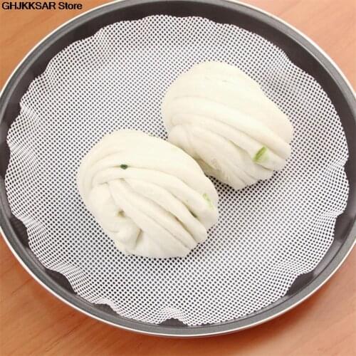1Pcs Non-Stick Silicone Steamer Dim Sum Paper Restaurant Kitchen White Under Steamers Mat Kitchen Cooking Tools Accessories