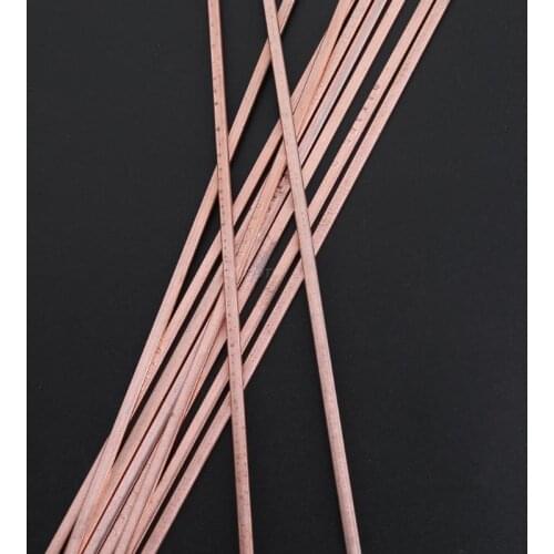 OOTDTY 10pcs Low Temperature Flat Soldering Rods For Welding Brazing Repair 3x1.3x400mm