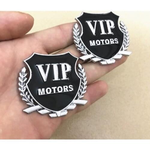 2PCS Car Sticker MOTORS Emblem Badge VIP Decal For SsangYong Actyon Turismo Rodius Rexton Korando Kyron Musso Sports,Auto