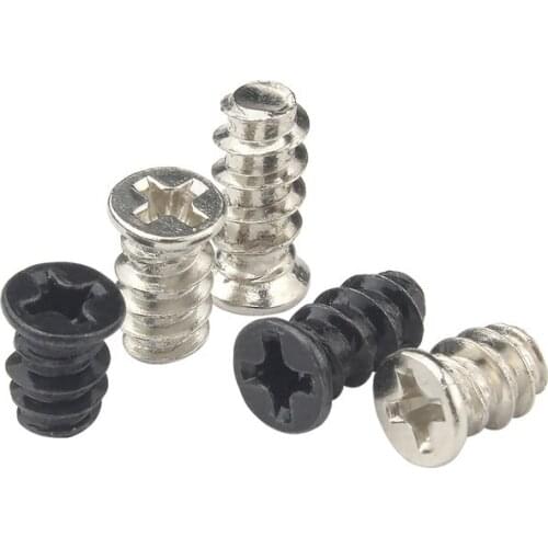 200PCS/LOT M5*8/10/12mm Nickel or Black Carbon Steel Cooling Fan Screw Cooling Fan Computer Case Screw