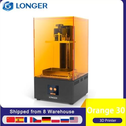 LONGER Orange 30 3D Printer High Precision SLA 3D Printer with 2K LCD Screen Parallel UV LED Lighting 405nm Resin Printer