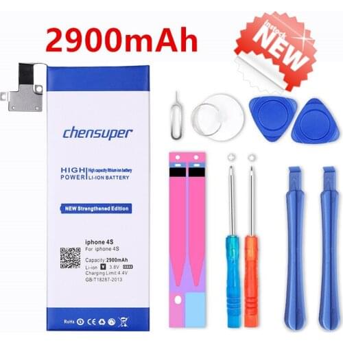 Chensuper High Capacity 2900mAh Battery For Apple iPhone 4S for iphone4S battery with machine tools