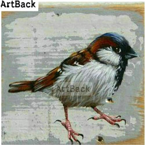 Full square drill a sparrow pattern 5d diamond painting bird animal 3d diamond embroidery artwork stick diamond embroidery