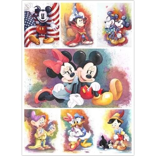 Disney DIY Diamond Embroidery Cartoon Mickey 5D DIY Diamond Mosaic Diamond Painting Rhinestone Christmas Home Decoration Gift
