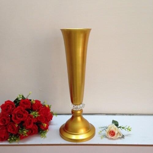 Express Free Shipping Wholesale wedding supplies gold silver trumpet wedding decoration table centerpieces Wedding decoration