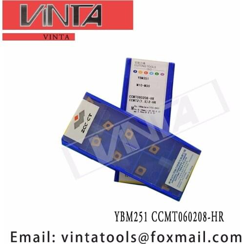 Free shipping high quality 10pcs/lots YBM251 CCMT060208-HR cnc carbide turning inserts