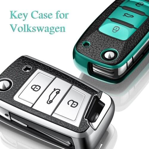 Car Key Case Cover Bag For Volkswagen VW Golf 7 5 3 4 6 6r mk7 Skoda Octavia A7 Polo 9n mk4 Passat b5 b6 b7 b8 Tiguan Bora