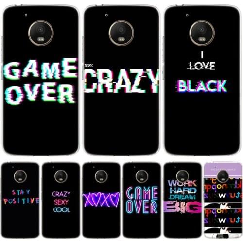 Color text on a black background Phone Case for Motorola Moto G8 G7 G6 G5 G4 E6 E5 E4 Power Plus Play One Action Macro Vision Co