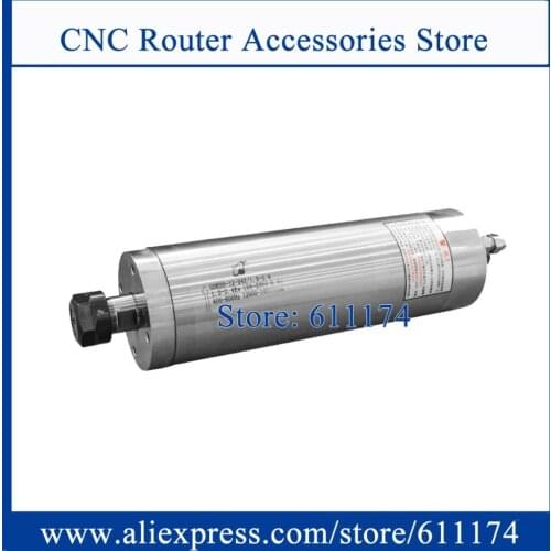 Contant Power Spindle Motor 1.2Kw ER20 4P water Cooled spindle Motor AC220V 12000rpm-24000rpm 4 bearing Permanent power spindle