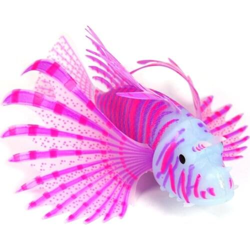 Fluorescence Fish Aquarium Ornaments 3D Artificial Silicone Fish Tank Aquarium Decorations
