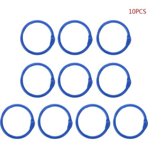 H05B 10pcs Metal Loose Leaf Binder Ring Book Hoops DIY Albums School Office Supplies Craft