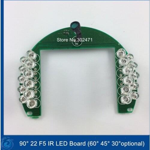 Infrared 22 x 5 IR LED board for Dome CCTV Cameras night vision 90 Degree Bulb