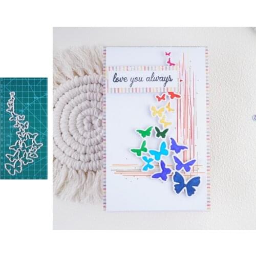 InLoveArts Crafts Butterfly Strip Metal Cutting Dies Cut Border Scrapbooking Craft Paper Knife Mould Blade Punch Stencils Dies