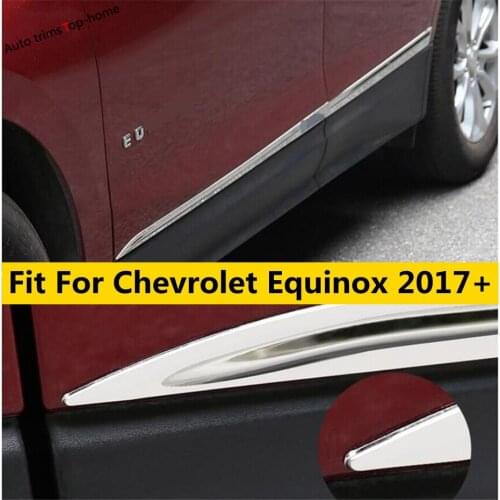 Yimaautotrims Side Door Body Molding Bottom Strip Accessories Strips Cover Trim For Chevrolet Equinox 2017 2018 2019 2020 2021