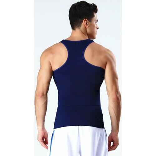 Fashion 2021 Summer Active Fitness Nylon Belly in shaper Solid skinny tights men compression mens clothing men Tank Tops