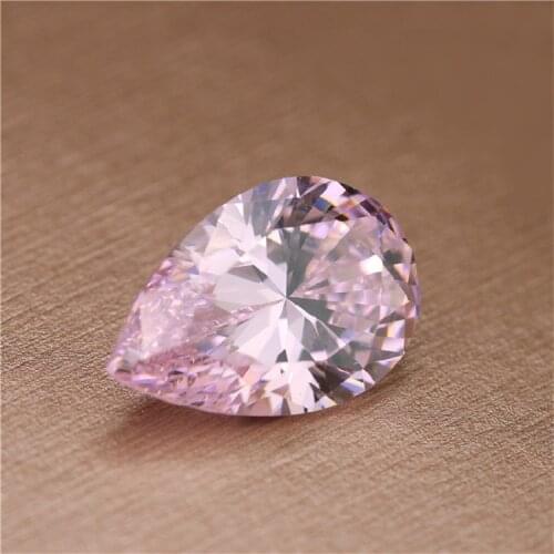 New arrival material brillient stone light pink american pear-shape princess cut for ring brecelet gem-set jewelry