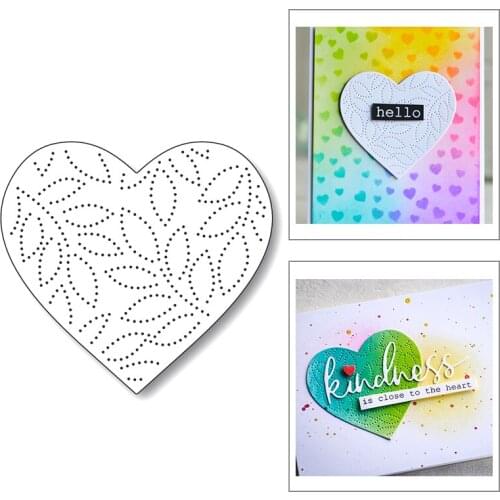 2020 New Valentine Heart Frame Background Debossing Embossing Metal Cutting Dies For Scrapbooking Greeting Card Making no stamps