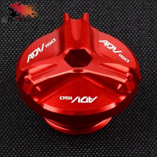 New CNC Accessories For HONDA ADV150 adv 150 2019-2020 Motorcycle Aluminum Red Engine Oil Filler Cover Plug Cap Screw cover