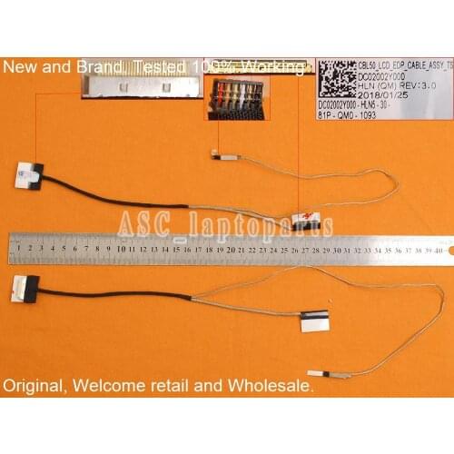 New Original Free shipping LCD LED Video Flex Cable For HP 15-BS 15T-BR 15Z-BW CBL50 ( With Touch) ,40pin DC02002Y000