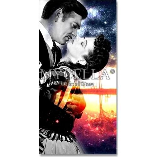 Full Drill 5D DIY Diamond Painting Gone With The Wind Diamond Embroidery Cross Stitch Mosaic Rhinestone Home Decor Crafts