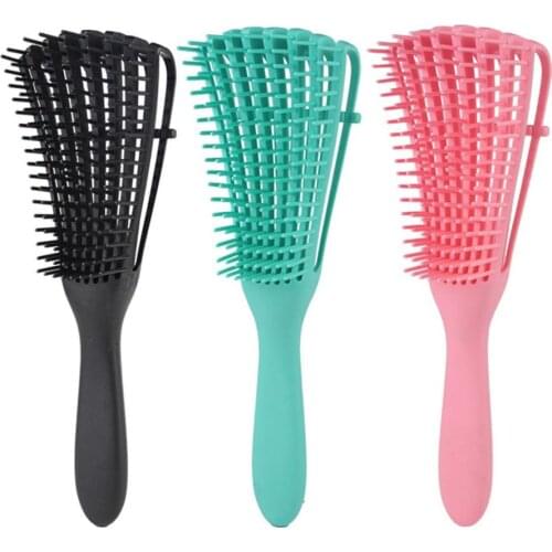 Eight-claw Comb Straight Curly Hair Comb Plastic Breathable Fluffy Oil Massage Comb Essential Octopus Ribs Comb