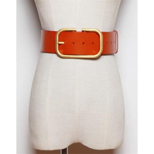 Fashion Luxury Designer Belts For Women High Quality Genuine Leather Belt Waist Jeans femme gold buckle cummerbunds