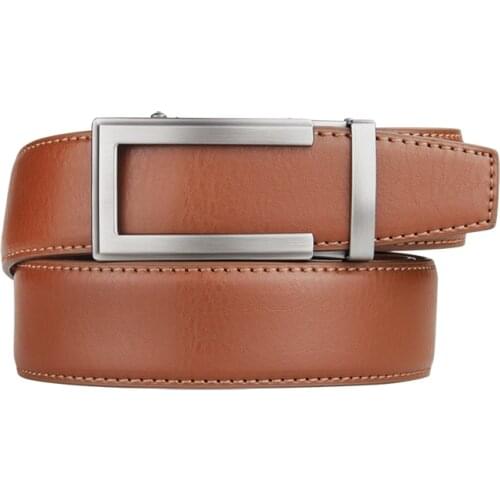 Luxury Designer Leather Man Belt Top Quality Ratchet Belt Strap Automatic Brown Mens Belts Cowhide 135cm Big Size