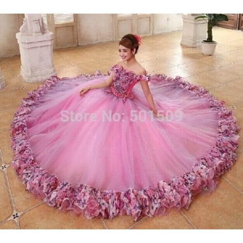 Luxury beading floral ruffled embroidery decoration long puffy medieval dress Renaissance Gown princess Victori/Marie Antoinette