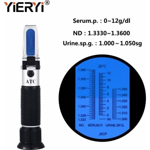 Yieryi Handheld Medical Refractometer Hemoglobin Tester New Clinical Refractometer Urine Specific Gravity Test Equipment Medical