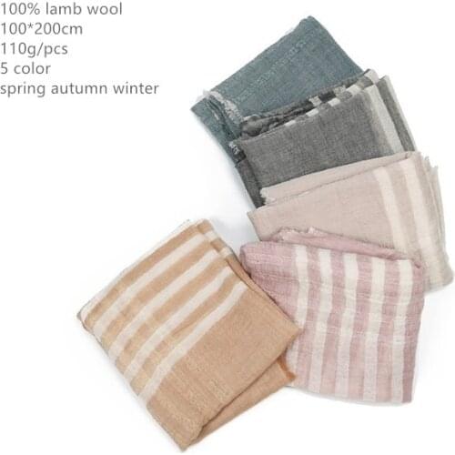 Naizaiga 100% lamb wool wrinkle scarf spring autumn winter shawl fashion Air-conditioned room warm scarf scarf , DQYR135