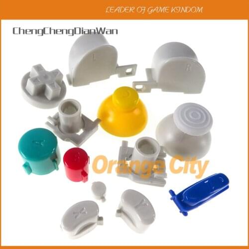 1Set ABXY Z Keypads L R Buttons for Nintend NGC Controller Colorful Full Set Thumb Touch Button Keys Game Joystick Cover Cap