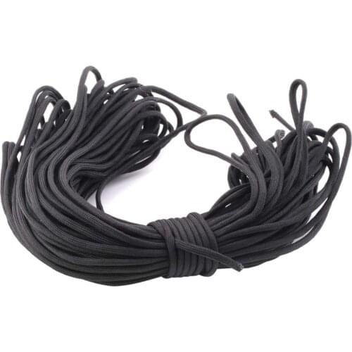 1set black 550 Popular Type III 7 Strand Parachute Paracord Cord Lanyard Mil Spec Core 100FT wholesale