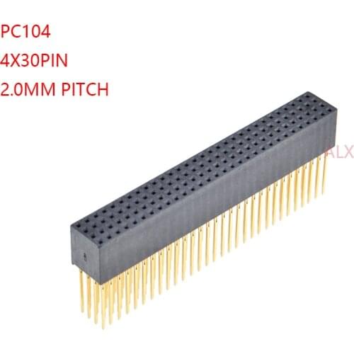 1PCS 4x30 PIN 4 Row Straight FEMALE PIN HEADER 2.0MM PITCH pin long 11MM Strip Connector Socket 4*30 120 PIN 4x30pin pc104