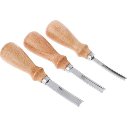 1PC A4mm A6mm A8mm DIY Practical Leather Craft Edge Beveler Skiving Beveling Knife Cutting Hand Craft Tool with Wood Handle