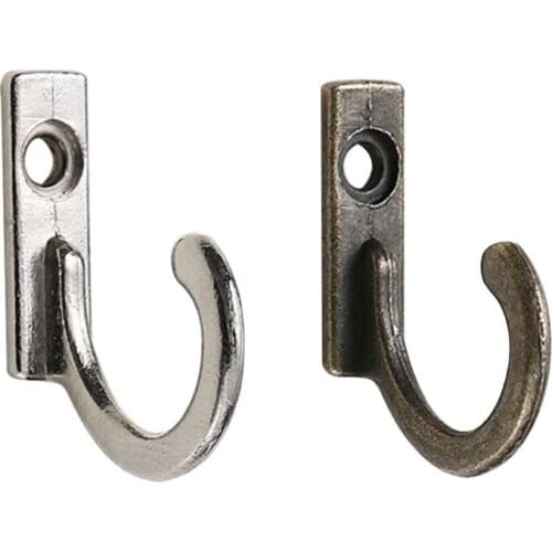 10 Pcs Storage Rack Single Prong Hook Bronze Silver for Coats Hats Cloth Hanger C90A