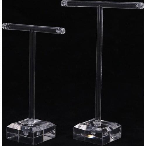 2 Pcs/Set Earrings Shelf Jewelry Display Rack T Shape Stand Show Charms Universal Professional Showcase Boutique