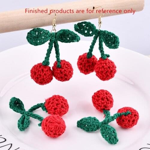 20pcs/lot colorful fruit cartoon Cherry shape handmade Weave fashion charms diy jewelry garments/earring pendants accessory