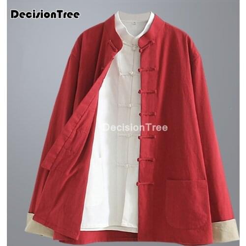 2021 mens shirt blouse for men kung fu wushu martial arts chinese frog button top kung fu uniform martial arts kungfu clothes