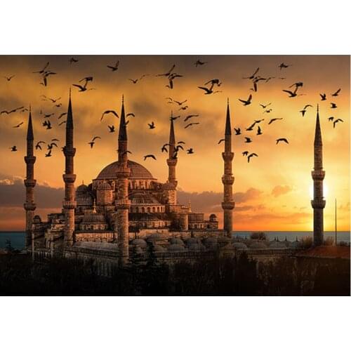 New hot 5d DIY Diamond Painting Mosque Full Square/round Drill Cross Stitch Mosaic Diamond Embroidery Rhinestone Home Decor