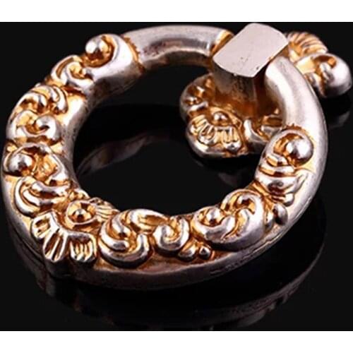 Free shipping Antique Distress Silver Dresser Pull Knobs Drawer Knob Shaky drop Ring Silver Kitchen Cabinet Handle Funiture Knob