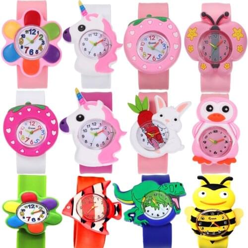 Pony Watch Unicorn Watches 3D Cartoon Childrens Watch Sports Quartz Clock Baby Toy for 2-10 Year Old Dinosaur Watch for Kids