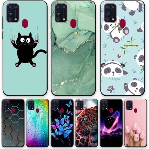 For Samsung M31s Case Cute Panda Phone Case For Samsung M31 Soft TPU Silicone Back Cover For Samsung Galaxy M31 M31s M31 Prime