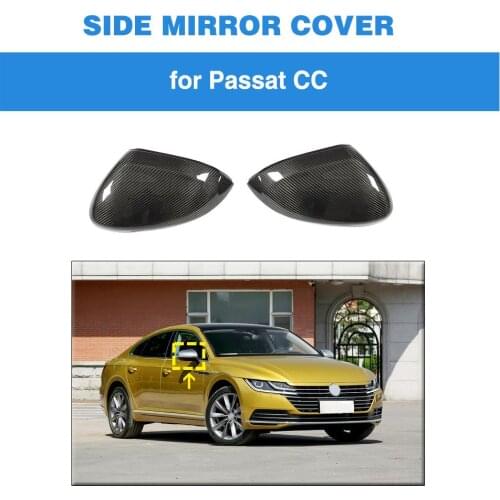 For Volkswagen VW Passat CC 2019 Carbon Fiber Car Rear View Mirror Cover Cap Replacement Side Mirror Cap Shell