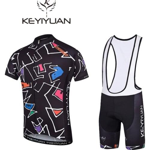 HOT!!!!!2018 KEYIYUAN New Mens Cycling Jersey Short Sleeve Bicycle Clothes Quick-Dry Riding Bike Ropa Ciclismo