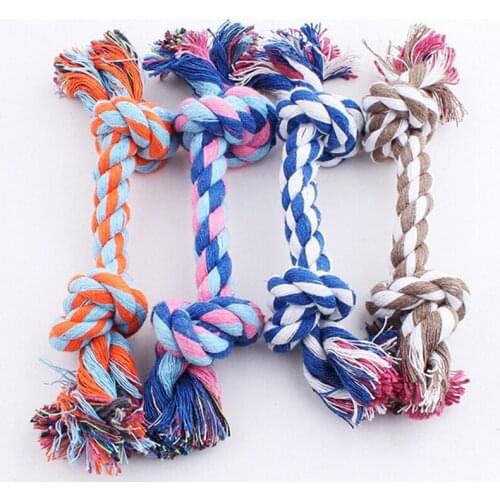 Puppy Dog Pet Toy Cotton Braided Bone Rope Chew Knot 16 cm