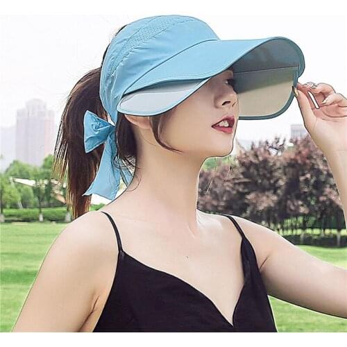 Sun Hats For Women UV PROTECT Visor Baseball Cap Summer Topless Beach Hat Cycling Fishing Sun Shade Caps With Elastic